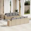 Image de VIDAXL Salon de jardin 9 pcs - Beige