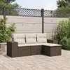 Image de vidaXL Salon de jardin résine tressée 4 pcs - Marron