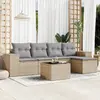 Image de vidaXL Salon de jardin 6 pcs - Beige