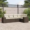 Image de VidaXL Salon de jardin avec coussins 5 pcs - Marron