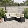 Image de VIDAXL Salon de jardin 5 pcs - Noir Résine Tressée