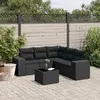 Image de vidaXL Salon de jardin 6 pcs - Noir