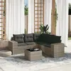 Image de vidaXL Salon de jardin 6 pcs - Gris