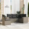 Image de vidaXL Ensemble de jardin 5 pièces avec coussins - Gris