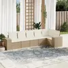Image de vidaXL Salon de jardin 6 pcs - Beige