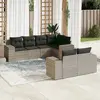 Image de vidaXL Salon de jardin 7 pcs - Gris clair