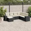 Image de Salon de jardin VidaXL - 7 pièces - Noir