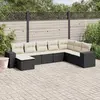 Image de VIDAXL Salon de jardin 8 pièces - Noir résine tressée