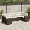 Image de vidaXL Salon de jardin 7 pcs - Marron