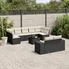 Image de vidaXL Salon de jardin 10 pcs - Noir