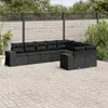Image de vidaXL Salon de jardin 9 pcs - Noir
