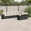 Image de VIDAXL Salon de jardin 9 pcs Noir