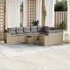 Image de vidaXL Salon de jardin résine tressée - Beige