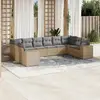 Image de vidaXL Salon de jardin 10 pcs - Beige