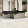 Image de VIDAXL Salon de jardin 11 pcs - Gris clair résine tressée