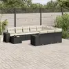 Image de vidaXL Salon de jardin 11 pcs - Noir