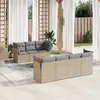 Image de vidaXL Salon de jardin pour 8 personnes - Mélange beige