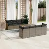 Image de VIDAXL Salon de jardin 9 pcs - Gris