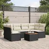 Image de vidaxl Salon de jardin 7 pcs - Noir