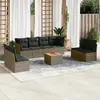 Image de VIDAXL Salon de jardin 9 pièces gris résine tressée
