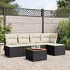 Image de vidaXL Salon de jardin 6 pcs - Noir