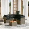 Image de vidaXL Salon de jardin 6 pcs - Gris Résine tressée