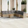 Image de vidaXL Salon de Jardin - 10 pcs - Mélange Beige Rotin