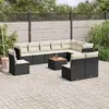 Image de Salon de jardin vidaXL 11 pièces - Noir
