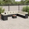 Image de VIDAXL Salon de jardin 12 pcs - Noir