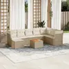 Image de VIDAXL Salon de jardin 9 pcs - Beige résine tressée