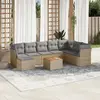 Image de Salon 9 Pièces vidaXL - Beige Mélangé