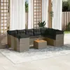 Image de vidaXL Salon de jardin 10 pcs - Gris