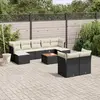 Image de vidaXL Salon de jardin 10 pcs avec coussins - Noir