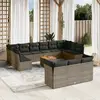 Image de vidaXL Salon de jardin 14 pcs Gris