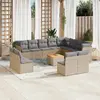 Image de vidaXL Salon de jardin 13 pcs - Mélange Beige