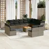 Image de vidaXL Salon de jardin 13 pcs - Gris