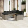 Image de vidaXL Salon de jardin 13 pcs résine tressée