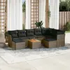 Image de Salon de jardin VidaXL - 10 pièces - Gris