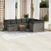 Image de vidaXL Salon de jardin 11 pcs - Gris