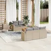 Image de vidaXL Salon de jardin 6 pcs - Mélange beige