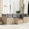 Image de vidaXL Salon de jardin 7 pcs - Mélange beige