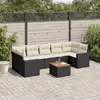Image de vidaXL Salon de jardin 8 pcs noir résine tressée