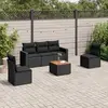 Image de vidaXL Salon de jardin 6 pcs noir