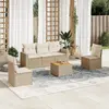 Image de vidaXL Ensemble de jardin avec coussins - 6 pièces - Beige