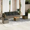 Image de vidaXL Salon de jardin 7 pcs - Gris