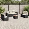Image de VidaXL Salon de Jardin 8 pcs avec Coussins - Noir