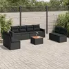 Image de Vidaxl Salon de jardin 9 pcs Résine tressée - Noir