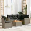Image de vidaXL Salon de jardin - Résine tressée gris - 6 pièces