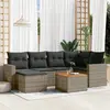 Image de vidaXL Ensemble de jardin avec coussins 7 pièces - Gris