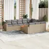 Image de VIDAXL Salon de jardin et coussins 11 pcs mélange beige